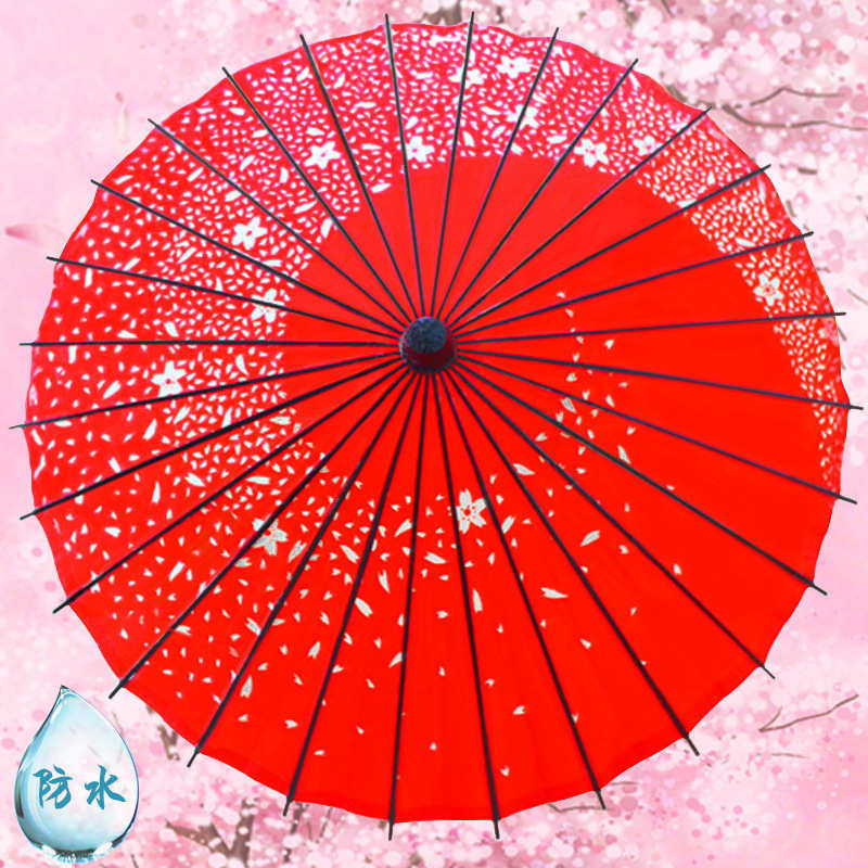 手工红色油纸伞古典江南防雨实用工艺舞蹈道具小桐油伞装饰伞