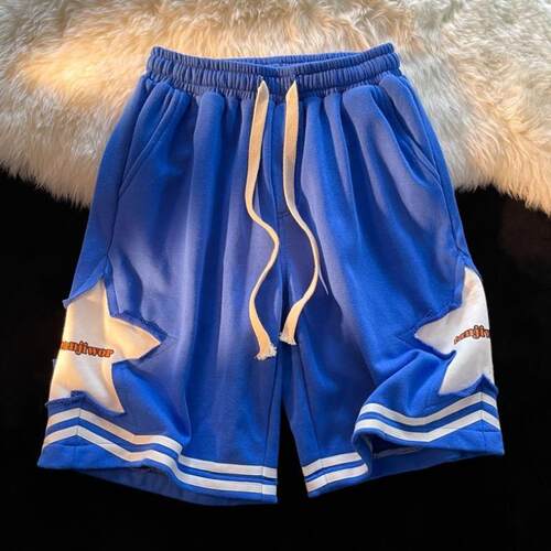 Printed sports shorts for men loose fitting印花运动短裤宽松