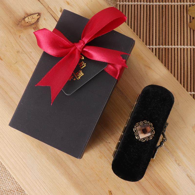 高档复古方唇钻丝绒致口红首饰随身收纳带镜子精膏盒可放单盒只口,饰品/流行首饰/时尚饰品新,首饰盒,淘宝优惠券,粉丝福利购,淘宝优惠卷