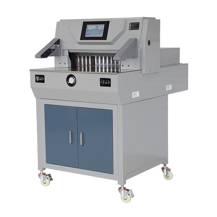 HL-500V9快速程控切纸机7寸触屏控制切纸尺寸500X500X90mm