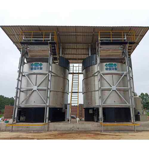 明佳100立方粪便除臭发酵罐猪粪牛粪处理设备立式发酵罐厂家