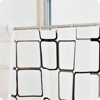 Bathroom shower curtain rod telescopic stainless steel dry