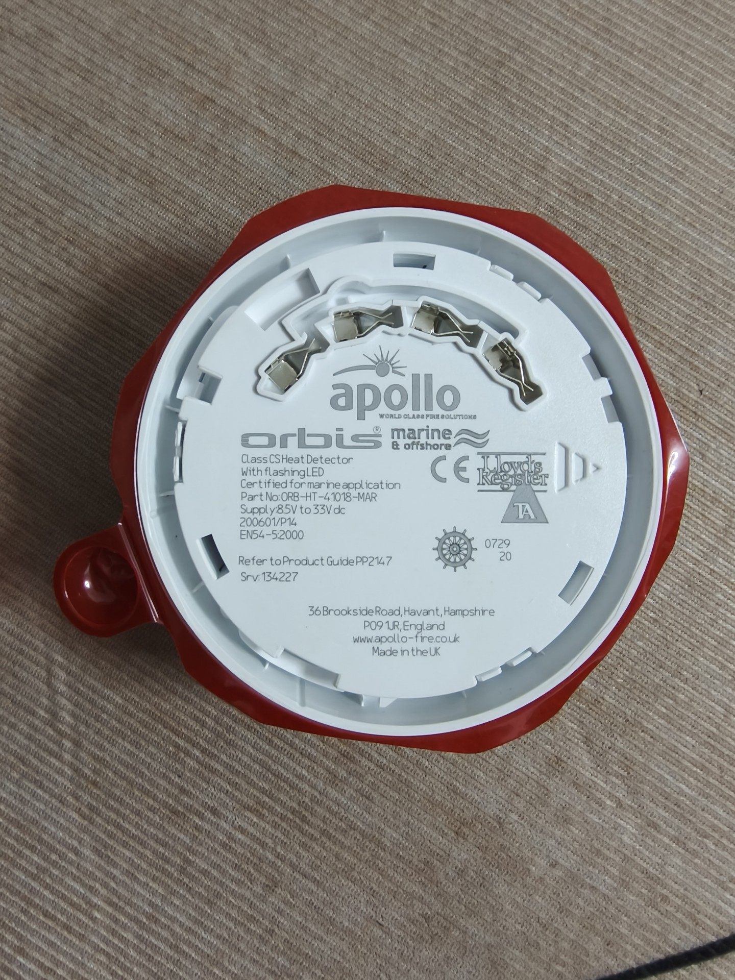 【现货速发】Apollo感温火警探头，ORB-HT-4101