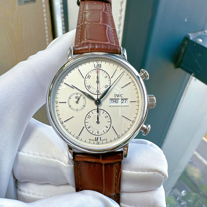 一口价98新IWC万国公价4.48万柏涛菲诺系列男士手表瑞士腕表42mm