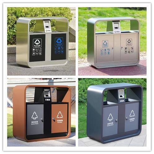 户外商用金属垃圾桶大号304不锈钢果皮箱201垃圾箱物业分类垃圾桶