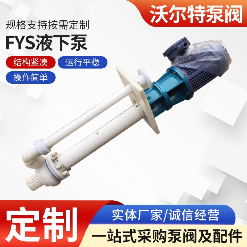 沃尔特各种规格工程塑料清液液下泵氟液下泵FYS氟塑料液下泵