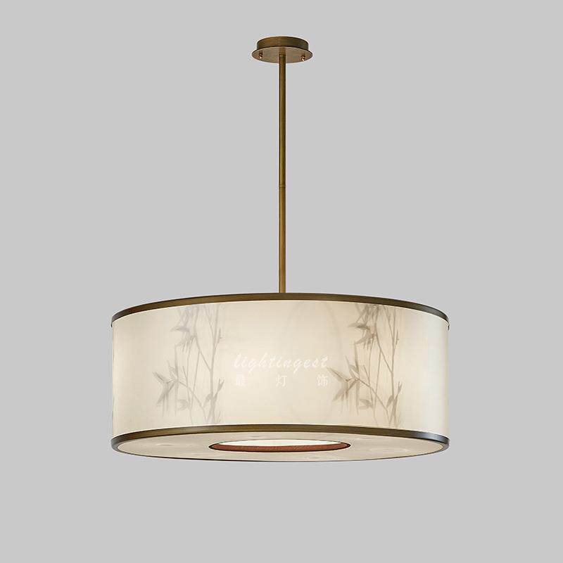 新中式现代圆形古典设计创意客厅餐厅卧室茶室吧台禅意吊灯吸顶灯