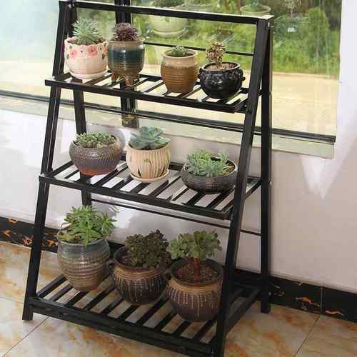 客厅多层铁艺花架落地式室内置物架现代简约阳台花盆架花店展示架