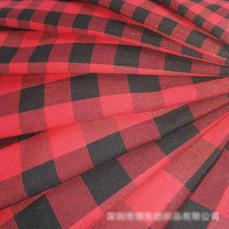 红黑磨毛细斜纹格子布1到6公分斜纹格子圣诞工艺品, 手袋服装料