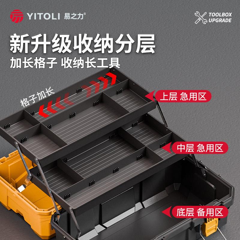 易之纳力S2工箱三层折叠五金工具收具多大容量超大家用工业级功能