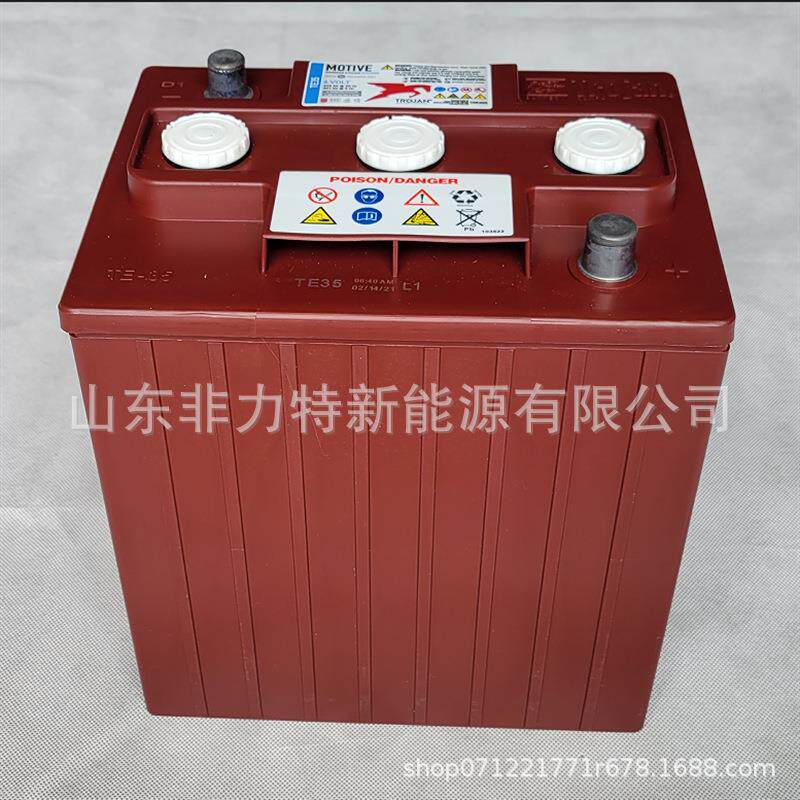 Trojan邱健蓄电池TE35加液式6V/245AH适用叉车扫地车专用电瓶