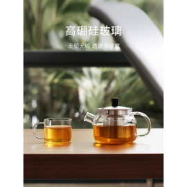 尚明加厚耐热玻璃茶壶过滤花茶冲茶壶泡茶器功夫茶具小茶壶单个