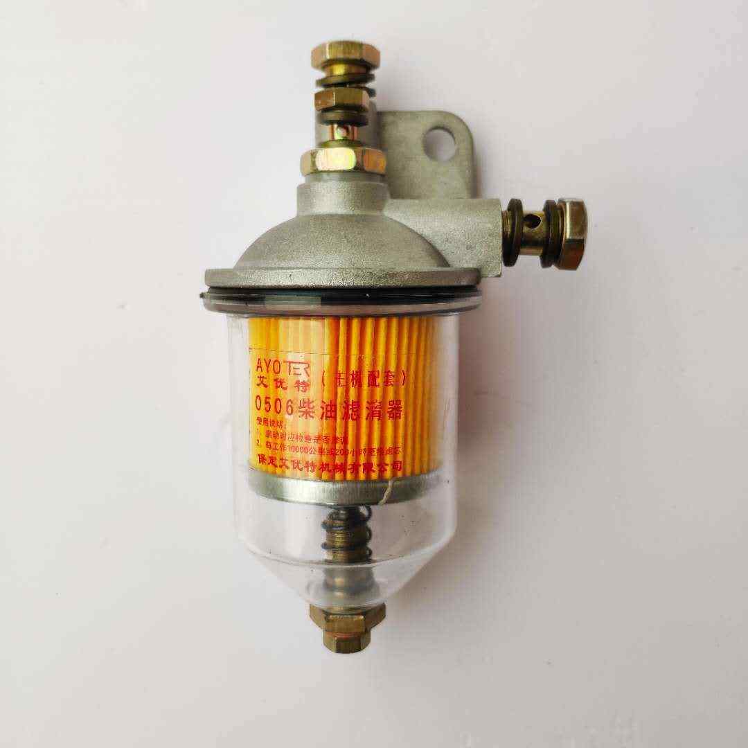 单缸柴油机配件 柴油滤清器总成 常柴S195 1105 1115 柴滤杯滤芯