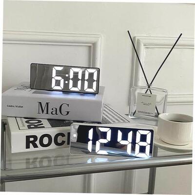 Smart LED Clock Bedside Digital Alarm Clocks Desktop Table E