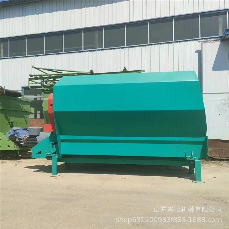 牛羊养殖料草搅拌机大型全混合日粮备料机卧式自动称重粉碎拌草机