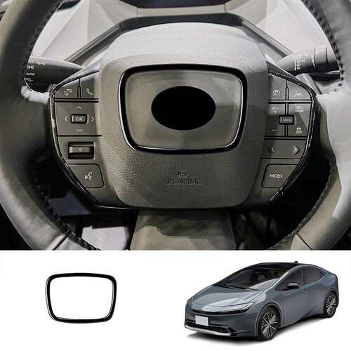 适用于22-23款丰田普锐斯PRIUS60系方向盘圈碳纤纹内饰改装用品