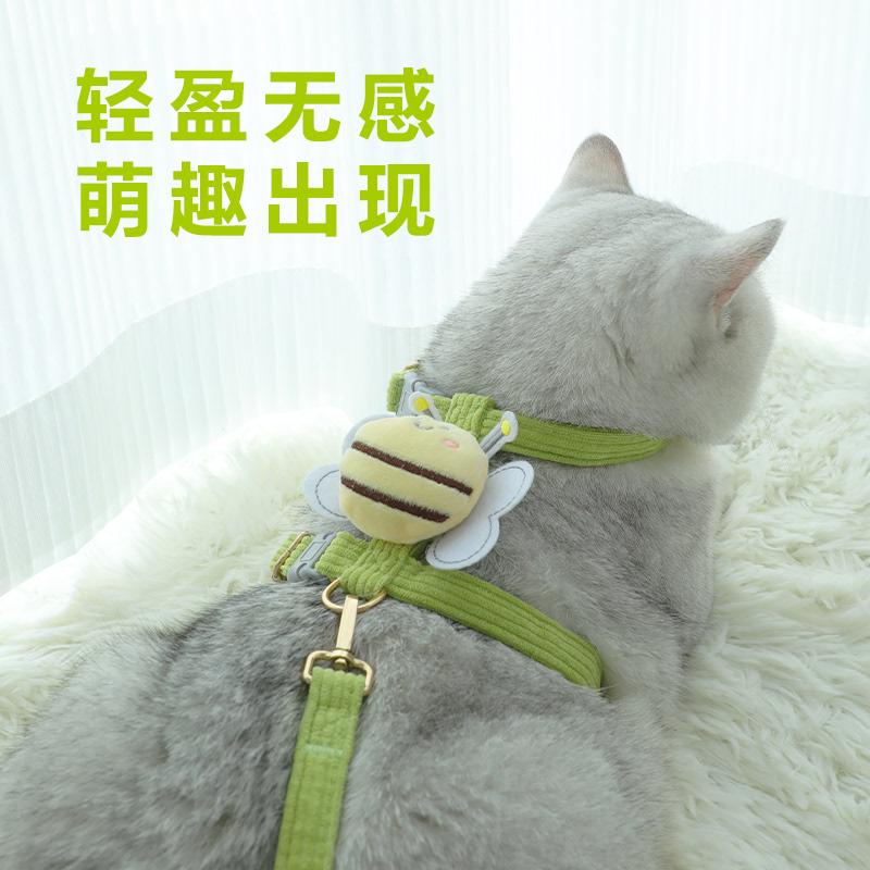 狗狗牵引绳小型犬胸背带背心防挣脱遛狗链兔子猫咪绳宠物外出专用