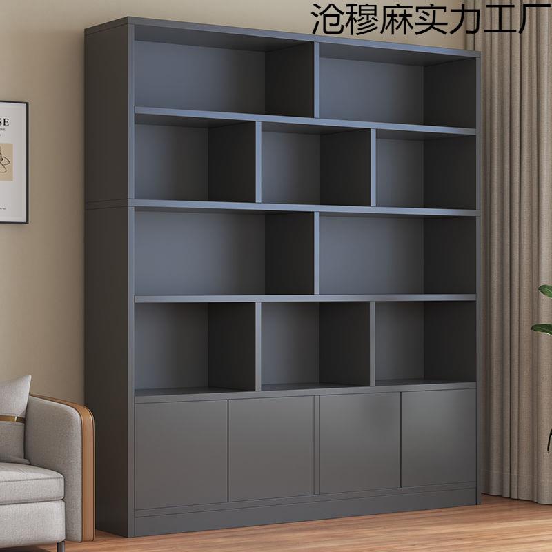 储物柜书房书柜落地实木简约展示柜多层组合酒柜靠墙柜子现代松木