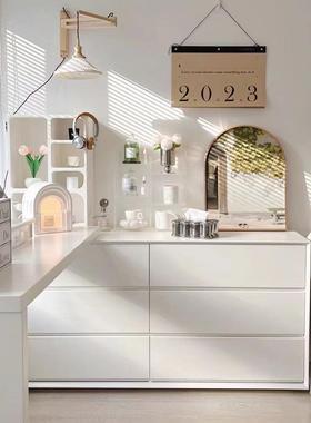 W7792纯实木现代简约卧床尾梳妆斗柜体组室合收一纳储物柜化妆台