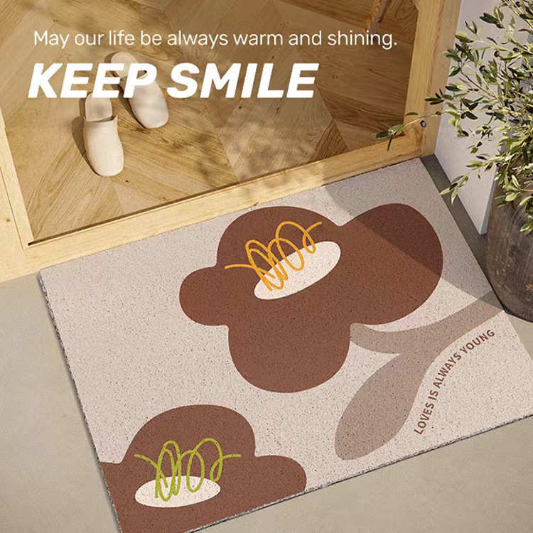 ins风入户门地垫进门垫子玄关地垫可裁剪大门口地毯pvc地垫丝圈