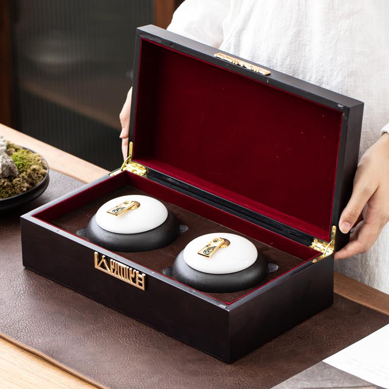 西洋参片礼盒包装盒高档 铁皮石斛礼盒 空盒子陶瓷罐100克包装盒