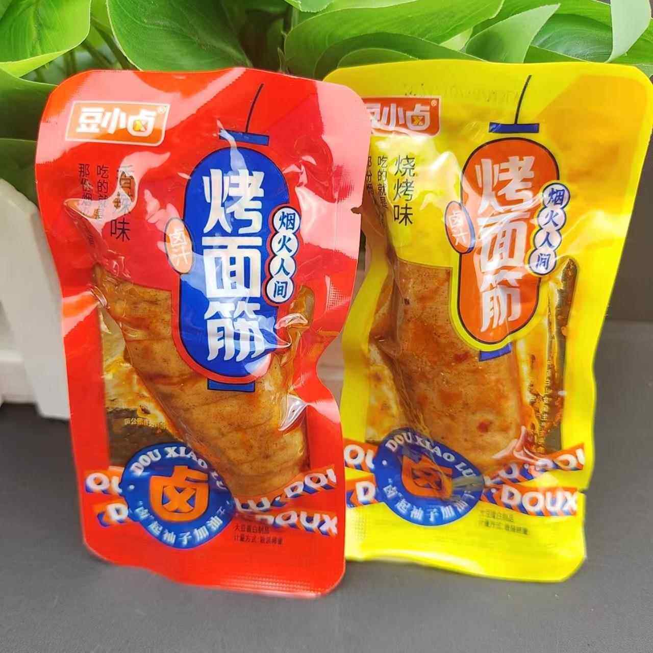 豆小卤烤面筋500g烧烤香辣味小吃手撕素肉休闲即食豆干零食品包邮