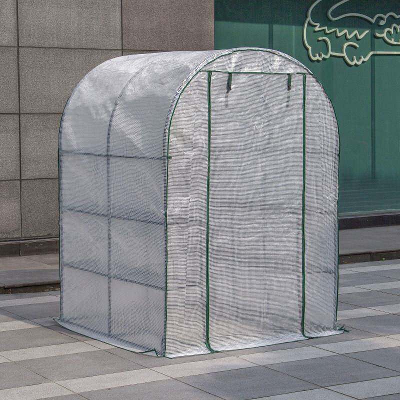 多肉雨暖房花温室拱形绿萝花卉SPR盆栽房架铁艺防花架防冻