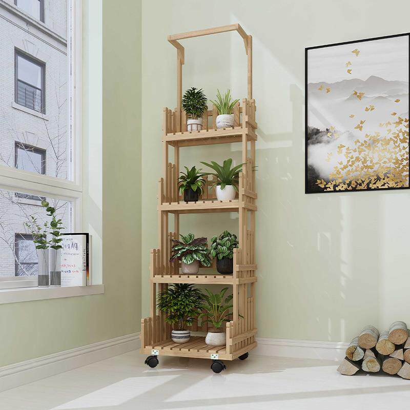 实木吊586兰花架阳台层多花盆置物架简约室内创多肉家花架厂意直