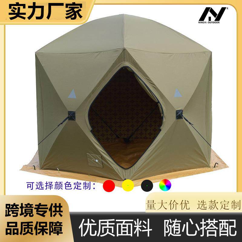 露营帐篷六角自动速开可折叠中东防晒野营帐大空间营地隔热遮阳