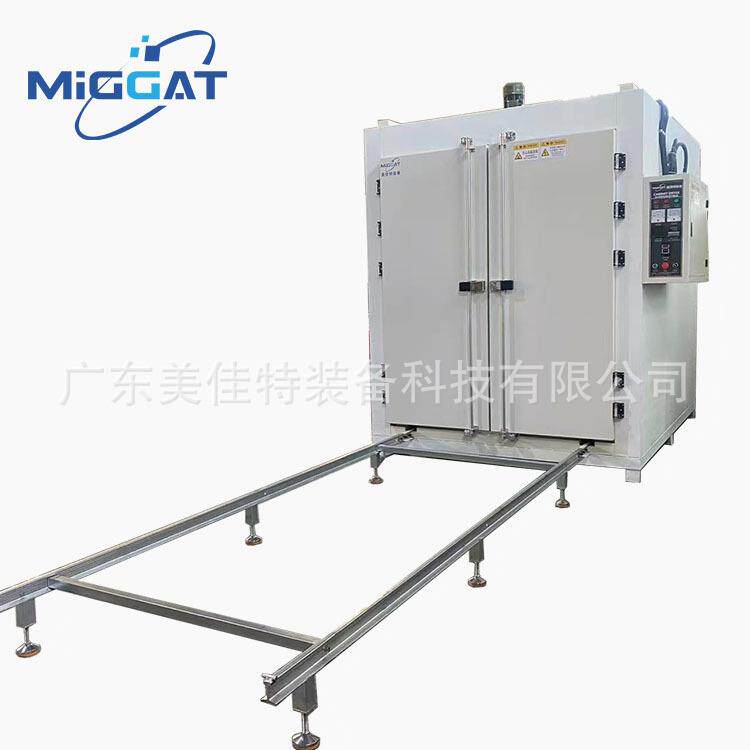 大型双门工业烤箱轨道台车式工业烤箱油桶加热工业烤箱