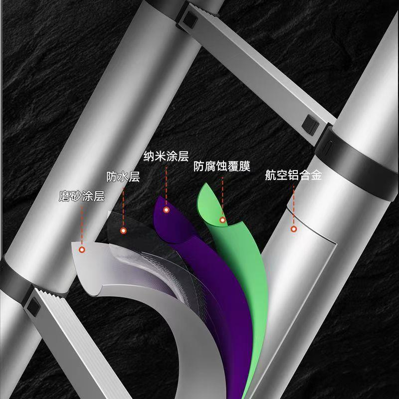 加缩厚铝合金伸梯子安防全晃升直降工程梯YUU便携家用梯