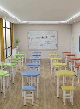 木制幼儿园儿童绘画美术桌子辅导培训班绘本馆托管班小学生课桌椅