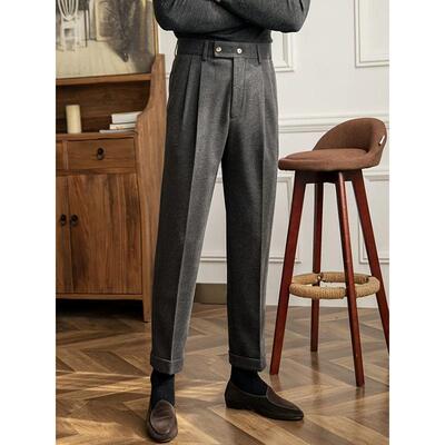 Y 16164 Woolen Business Pants 毛呢商务西裤跨境速卖通亚马