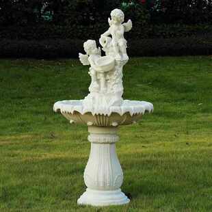 欧式 喷泉客厅流水摆件玄关摆设天使雕塑工艺品大型假山流水鱼池