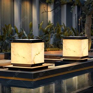 围墙柱头灯太阳能门柱灯户外庭院灯别墅大门柱子灯防水现代立柱灯