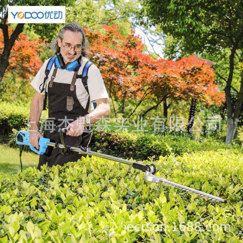 优动电动绿篱机充电式高枝剪家用伐木修枝多功能小型电剪子剪花图片