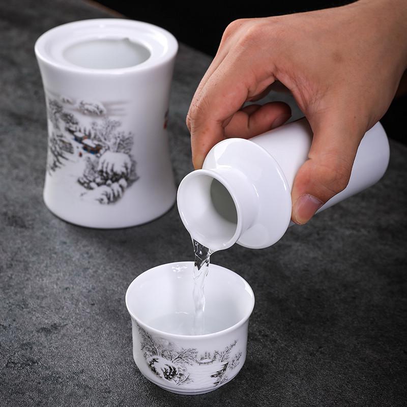温酒器烫酒壶家用复古陶瓷中式酒具套件烈酒黄酒白酒杯热温酒壶