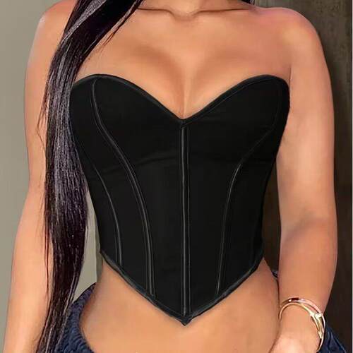 Women ' s Valentine ' s Day Lace - Up Back Backless Overbust