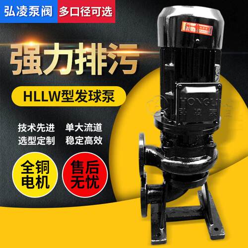 发球泵铸钢立式发球泵HLLW50-15-25-2.2立式发球泵