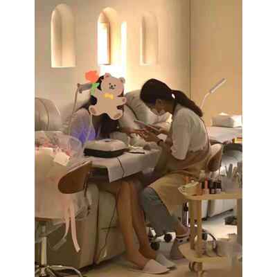 美甲桌椅套装电动180度平躺椅美甲美睫沙发靠背美脚足纹绣椅工厂