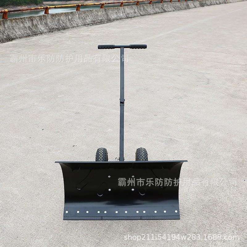 单双杆轮式推雪铲环卫用滚轮型大号雪橇便携手推人工铲雪器清雪车