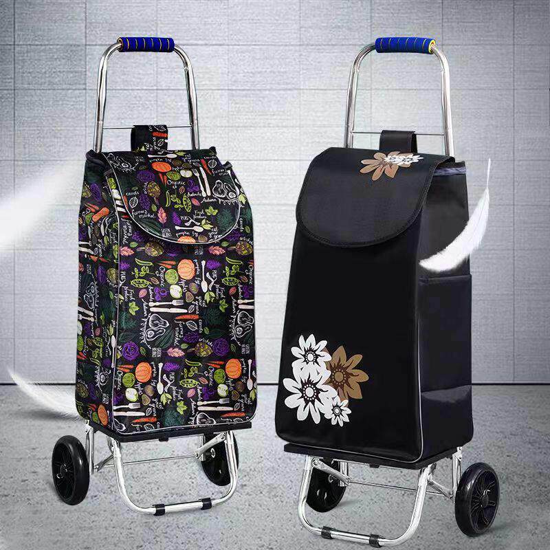 不锈钢杂货购物车购物车爬楼梯手推车可折叠家用大型老人手推车手