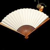 老料水磨玉竹暗钉折扇95寸男扇复古8寸女扇文玩竹扇空白扇面手绘