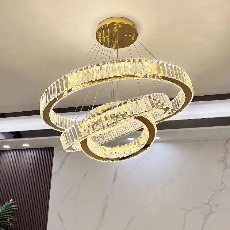 轻奢卧室别墅酒店样板房吊灯后现代简约艺术客厅餐厅水晶灯具灯饰
