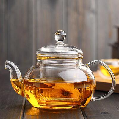 加厚花茶壶 玻璃泡茶壶 过滤600ml耐冷热玻璃养生茶壶红茶茶具