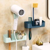 吹风机架免打孔卫生间壁挂式 电吹风懒人支架浴室简约风筒置物架