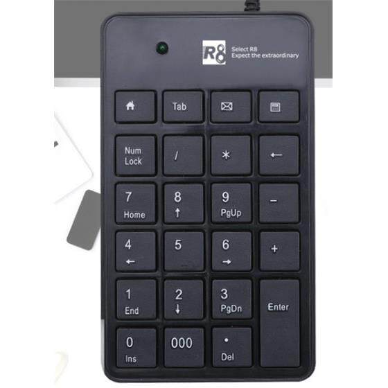 迷你数字键盘USB有线数字小键盘超市财务会计23键R8-1810键盘特价