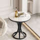 轻奢现代岩板边几小茶几客厅角几边桌边柜阳台小圆桌白色烤漆