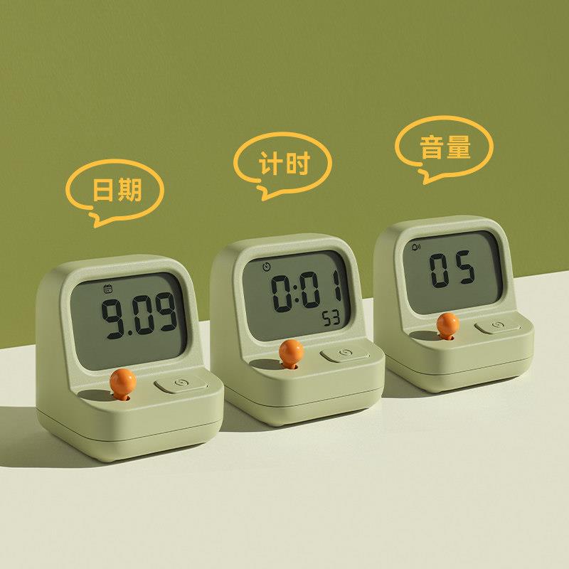 muid迷你小闹钟简约夜光静音床头宿舍学生用多功能小学生电子闹钟图片