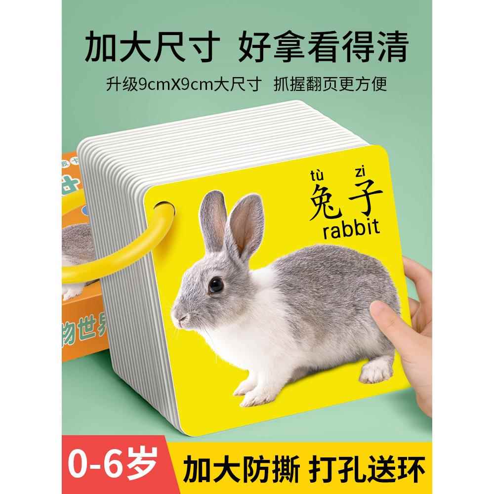 动物卡片早教认知启蒙书儿童识字宝宝看图识